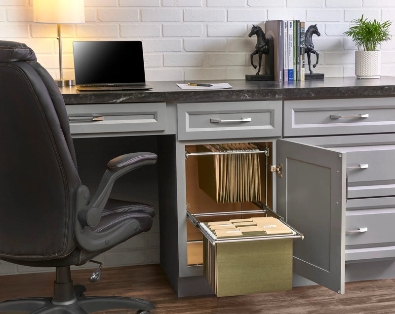 Rev-A-Shelf Chrome Two-Tier File Drawer System w/ Full-Extension Slides - RAS-FD-KIT