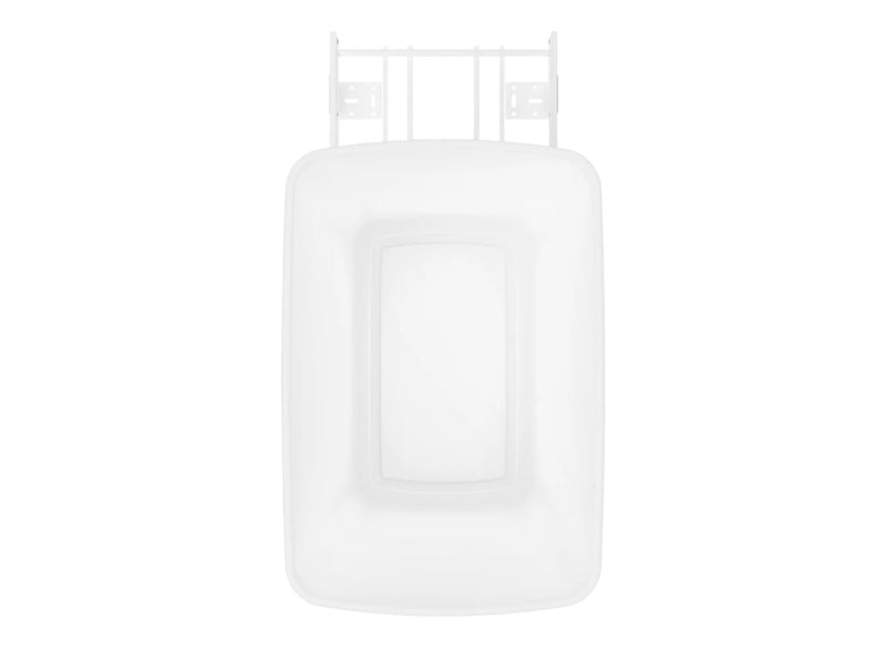 Rev-A-Shelf Single White 32 Qt. White Steel Wire Bottom Mount Waste Container w/ 3/4-Extension Slides for 15" Base Cabinets - RV-932PB