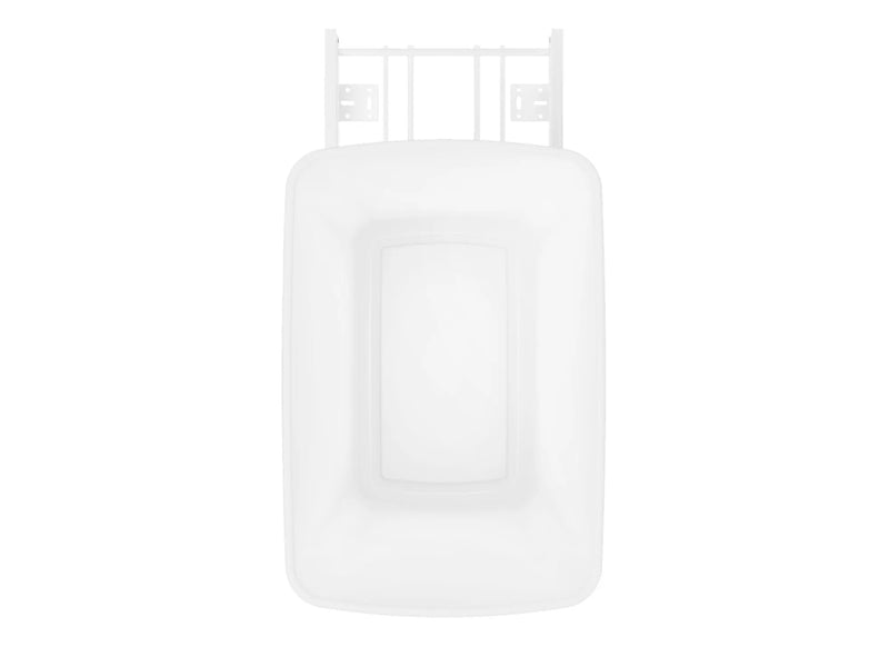 Rev-A-Shelf Single White 32 Qt. White Steel Wire Bottom Mount Waste Container w/ Full-Extension Slides for 15" Base Cabinets - RV-932PB-S