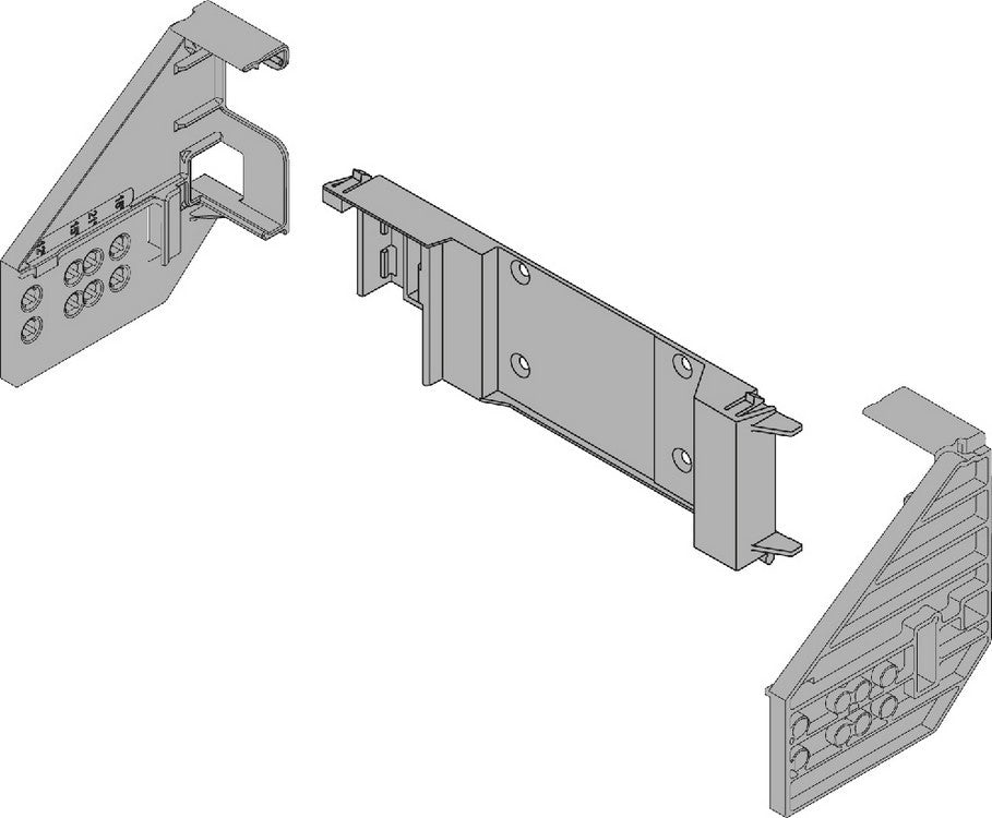Blum SERVO-DRIVE Adapter Set for Horizontal Profile, Face Frame - Z10D5800.US