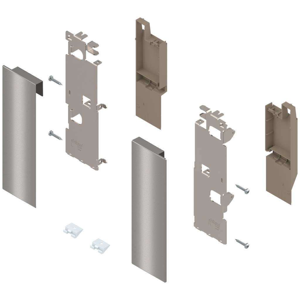Blum LEGRABOX Interior Roll-out Front Fixing Bracket Set - C Height - Stainless Steel - ZI7.3CI0