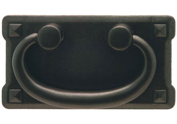 Hafele Drop Handle, Zinc, Black Oxide, 8-32, Center to Center 76mm (3") - 118.95.310