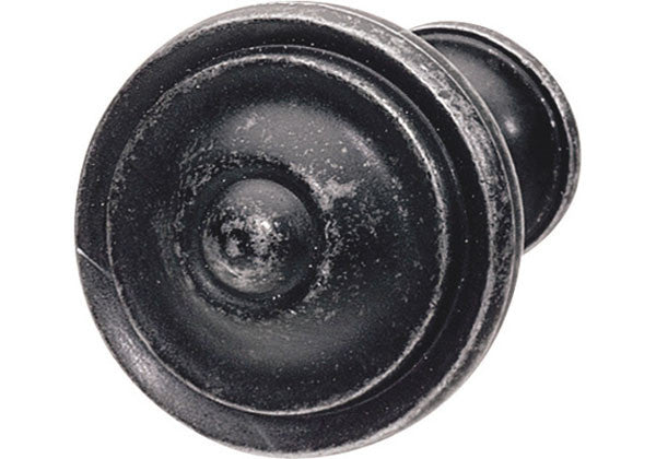 Hafele Knob, Zinc, Black Antique, M4, 36 x 25mm (1-3/8" Diameter) - 134.33.320