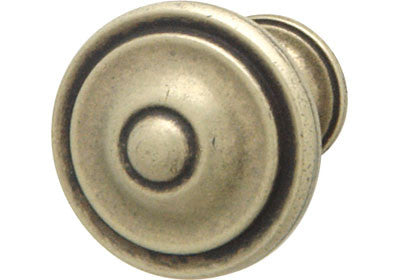 Hafele Knob, Zinc, Glazed Bronze, M4, 36 x 25mm (1-3/8" Diameter) - 134.33.520