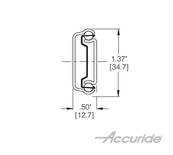 Accuride 2132 Series Side Mount Drawer Slide - 20" -  Zinc - C2132-C20