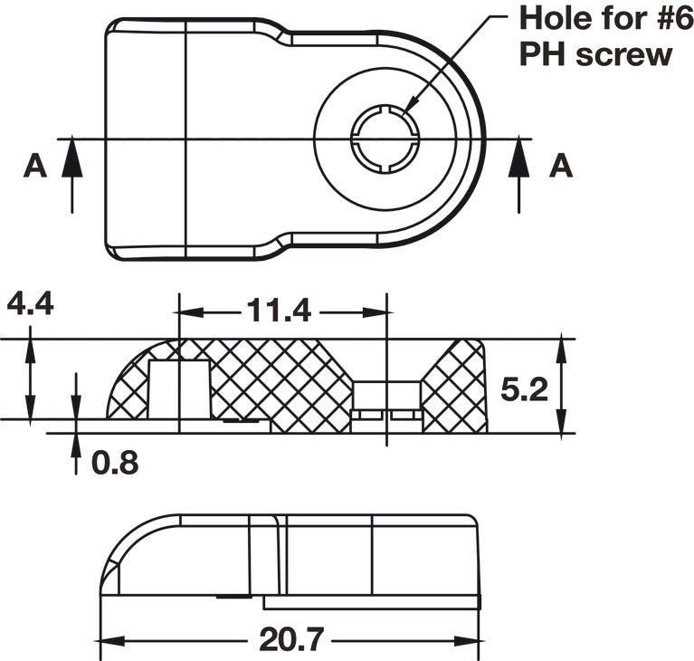 Hafele 291.03.451 Glass Retainer Clip - Bag of 100