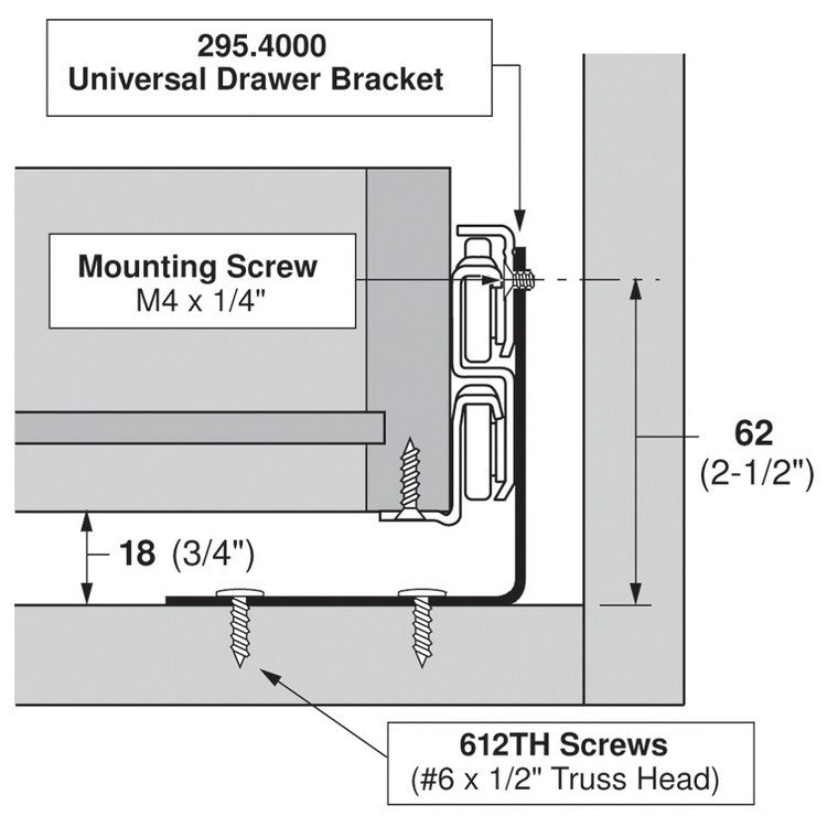 Blum Universal Bracket Set - 295.4000