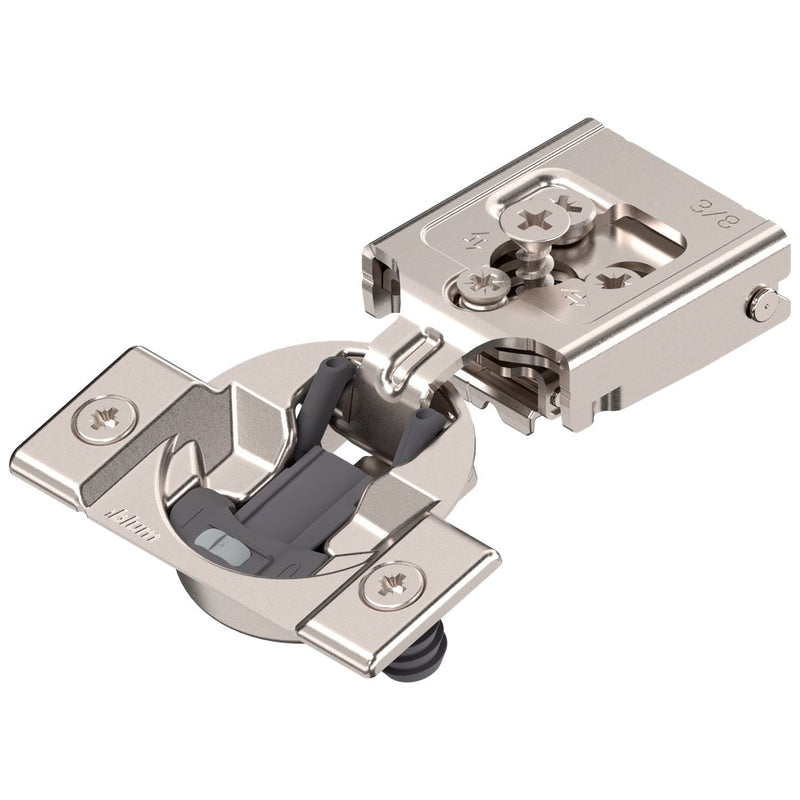 Blum COMPACT CLIP 30C2 105° 3/8" Overlay Soft Close Press-in Face Frame Hinge - 30C258BS06