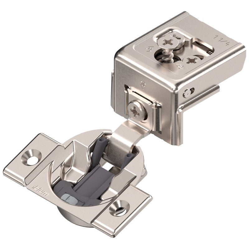 Blum COMPACT CLIP 31C3 110° 1-1/4" Overlay Soft Close Screw-on Face Frame Hinge - 31C355BS20