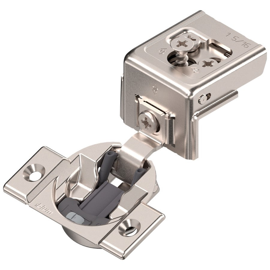Blum COMPACT CLIP 31C3 110° 1-5/16" Overlay Soft Close Screw-on Face Frame Hinge - 31C355BS21