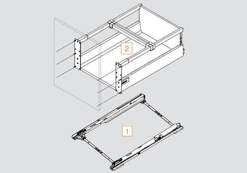 Blum TANDEMBOX Waste/Recycle Set - 18" - 356M55B7SAF