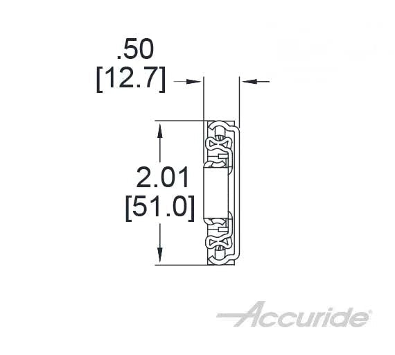 Accuride 3932EC Series Easy-Close (Soft-Close) Side Mount Slide - 14" - Zinc - C3932-14EC