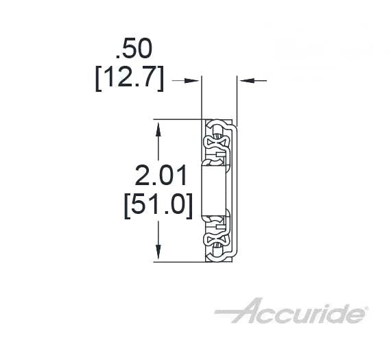 Accuride 3932 Series Medium Duty (150lb) Full-Extension Side Mount Slide - 18" - Zinc - C3932-18