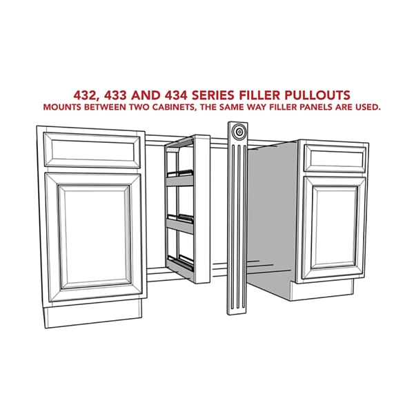Rev-A-Shelf 432 Series BLUMOTION Base Cabinet Filler - 3" - 432-BFSC-3C