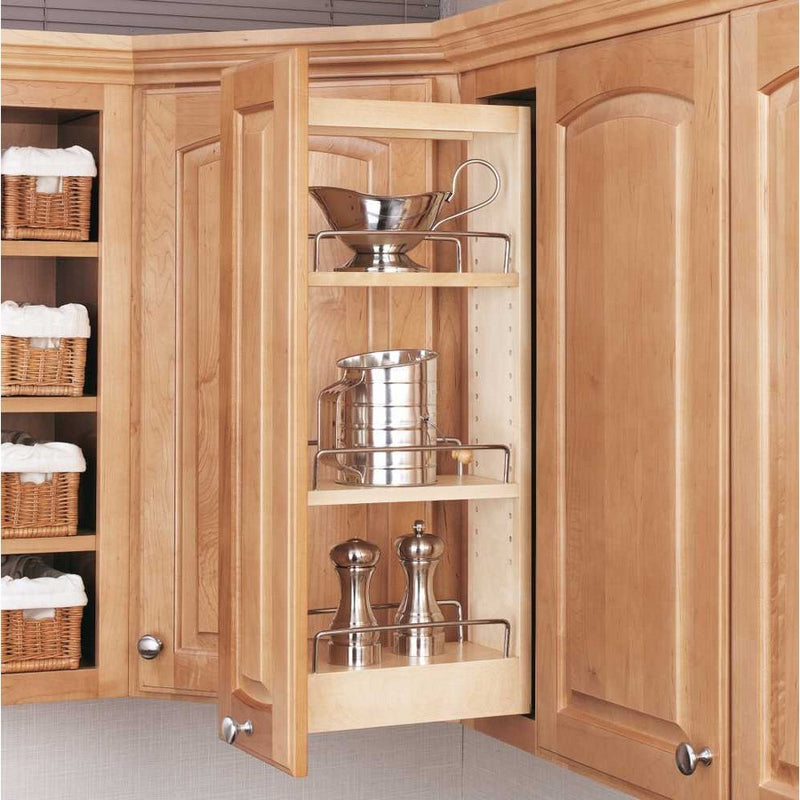 Rev-A-Shelf 448 Series Ball-Bearing Soft Close Face Frame Wall Cabinet Pullout for 36" and Taller Cabinets - 8" - 448-BBSCWC36-8C