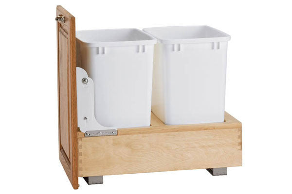 Rev-A-Shelf 4WC Series Double 35 Qt Bottom Mount Trash Pullout - 4WC-18DM2