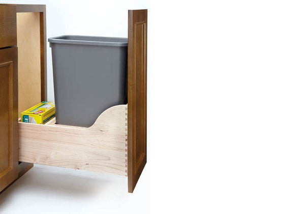 Rev-A-Shelf 4WCSC Series Single 35 Qt Trash Pullout - 12" - 4WCSC-1535DM-1