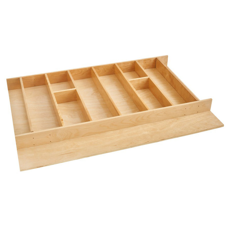 Rev-A-Shelf 4WUT Series Trimmable Wide Wood Utensil Tray Insert - 4WUT-36-1