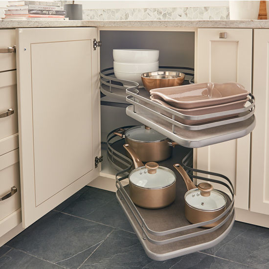 Rev-A-Shelf The Cloud Orion Gray Double Blind Corner - 21" - Left - 5372-21-FOG-L