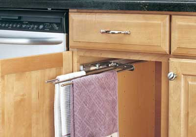 Rev-A-Shelf 563 Series 3-Prong Pullout Towel Bar - Chrome - 563-47 C