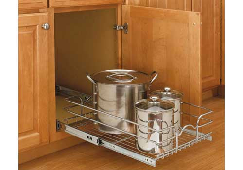 Rev-A-Shelf 5WB Series 12" Single Pullout Wire Basket - Chrome - 5WB1-1218-CR