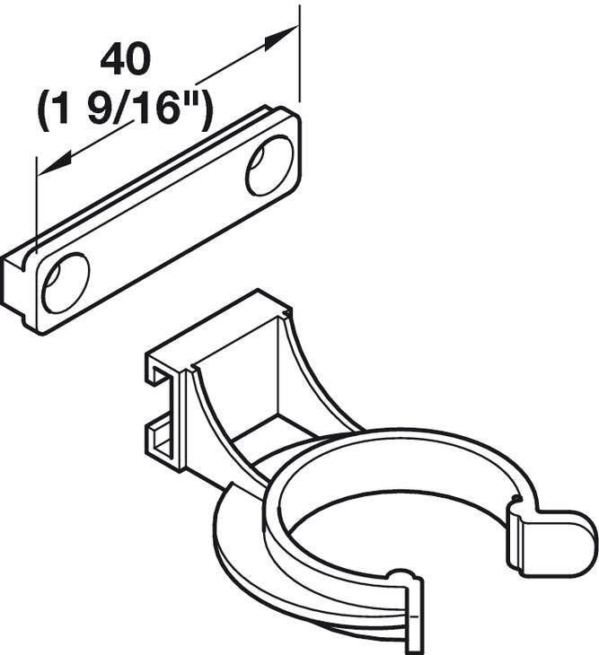 Hafele 637.38.054 Plinth Panel Clip, also suitable for Häfele AXILO® 78 plinth system