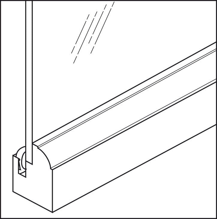 Hafele 706.60.411-1 Panel Retainer, Standard Profile for Glass Door Fittings, Transparent - Per Foot