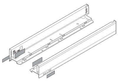 Blum LEGRABOX Drawer Profile Set - N Height - Orion Gray - 18" - 770N4502S