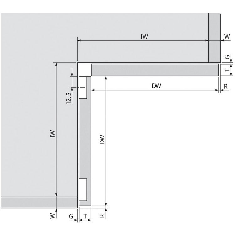 Blum 79T8500.10 CLIP top Bi-fold, Self Close, Screw-on Hinge - 79T8500.10