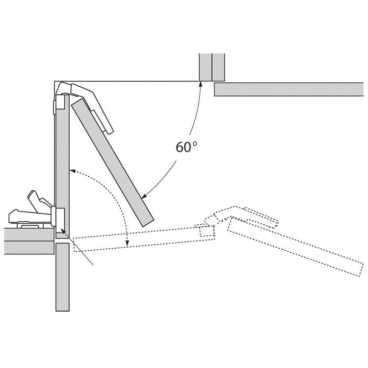 Blum 79T8500.10 CLIP top Bi-fold, Self Close, Screw-on Hinge - 79T8500.10