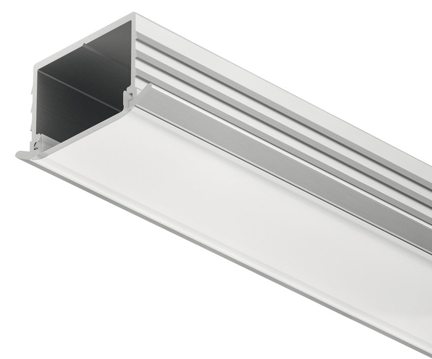 Hafele 833.72.867 Aluminum Profile, Häfele Loox profile 1191 Recessed mounting, Cover: Frosted