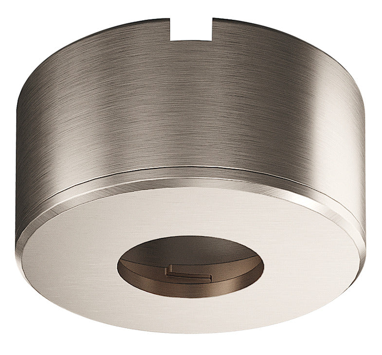 Hafele Loox5 LED 2090/3090 Surface Mount Housing - Round - Stainless Steel Color - 833.89.242