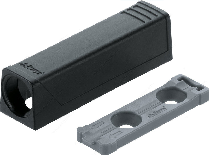 Blum TIP-ON In-Line Adapter Plate for Standard Doors - Black - 956.1201-b