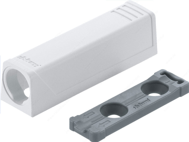 Blum TIP-ON In-Line Adapter Plate for Standard Doors - White - 956.1201-w