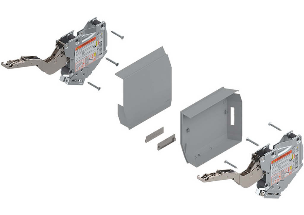 Blum AVENTOS HK-S for TIP-ON - Lift Mechanism Set - Power Factor 86 - 177 - Light Gray (HGIG) - 20K2E00TN6-HGIG