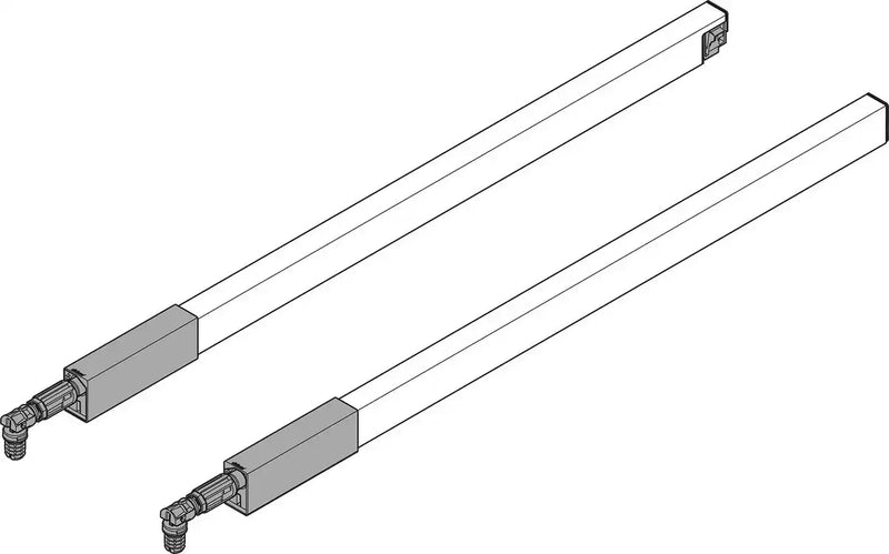 Blum TANDEMBOX Top Gallery Rail Set - Gray - 18" - ZRG.387RSIC