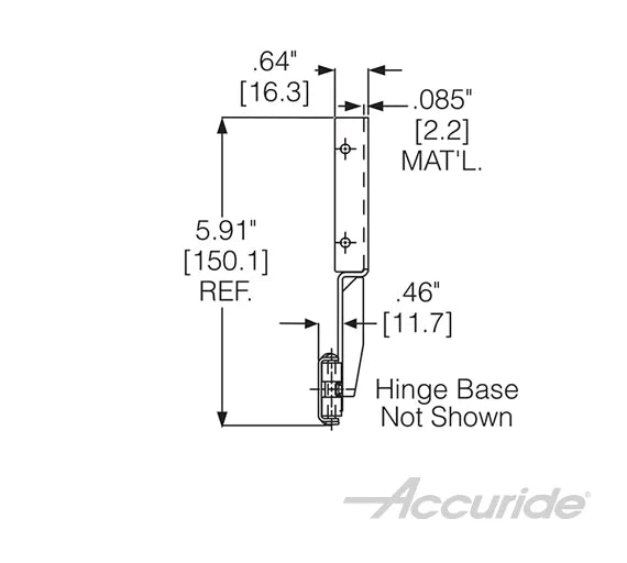Accuride 123 Series Flipper Door Slide with Hinges - 28" - CB123-28D