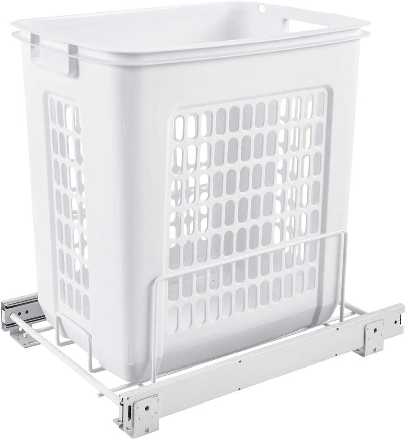 Rev-A-Shelf HPRV Series Polymer Bottom Mount Hamper - White - HPRV-1520 S