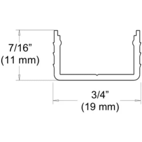 Tresco Infinex Extrusion - Flush - Satin Clear with Milk Diffuser - 72" - L-XFL72-SC-1