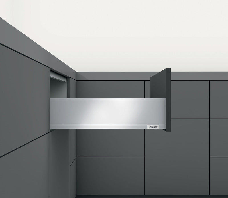 Blum LEGRABOX K Height (5-1/16") V1 Packaging Set - 20" (500mm) - 170lb - Orion Gray (OG-M) - 773K50S0S