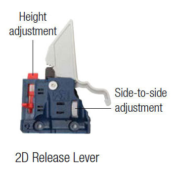 KV (Knape & Vogt) 2-D Release Levers Locking Devices (Left and Right) - Up/Down Height & Side-to-Side Adjustment - MUV2D-RL