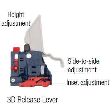 KV (Knape & Vogt) 3-D Release Levers Locking Devices (Left and Right) - Up/Down Height, Side-to-Side, In/Out Adjustment - MUV3D-RL