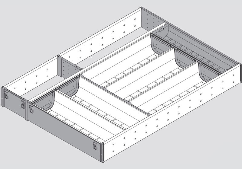Blum ORGA-LINE Flatware Tray Set - 21" - ZHI.533KI4A