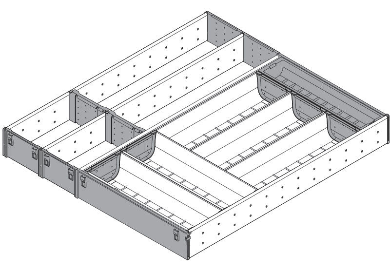 Blum ORGA-LINE Flatware Tray Set - 21" - ZHI.533TI5A