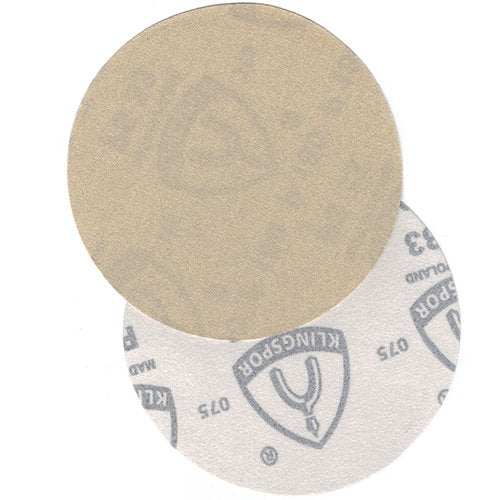 Klingspor PS33 Kling-On® Hook and Loop Aluminum Oxide Sanding Discs, 5 Inch, No Holes, 80 Grit, Box of 100 - 033K080C-12700