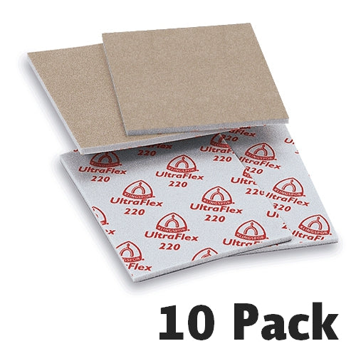 Klingspor Ultraflex Sanding Pad, Aluminum Oxide, 4.5" x 5.5", 220 Grit - 10 Pack - UF220AO-10